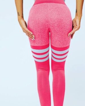 Leggings 3 bande - Rose foncé