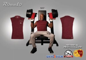 T-shirt 8 x Mr Olympia sans manches rouge